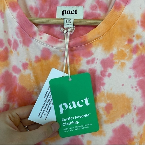 Pact NWT Far Out Tie-Dye Sleeveless Tank Top 100% Organic Cotton Medium - Picture 4 of 7